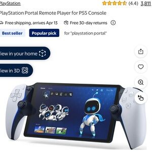 Sony Portal Remote Player for PS5 Console - White       (Like New)